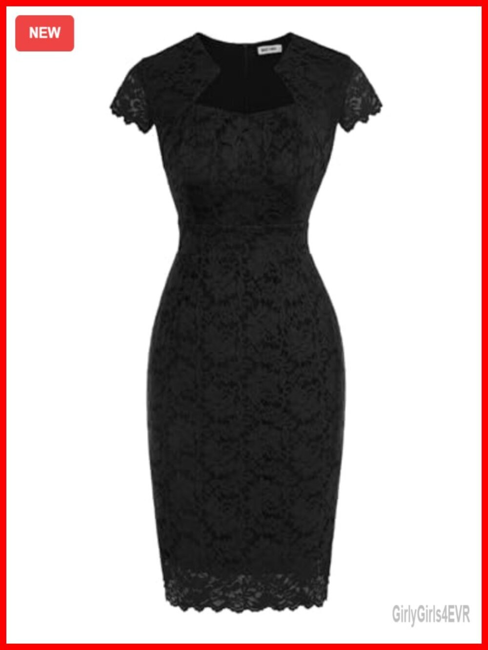 Cap Sleeve Lace Cocktail Dress for Wedding Guest Business Casual